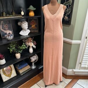 Francesca for Damon Blush Pink Sweater Maxi Dress Made in Italy Size 6